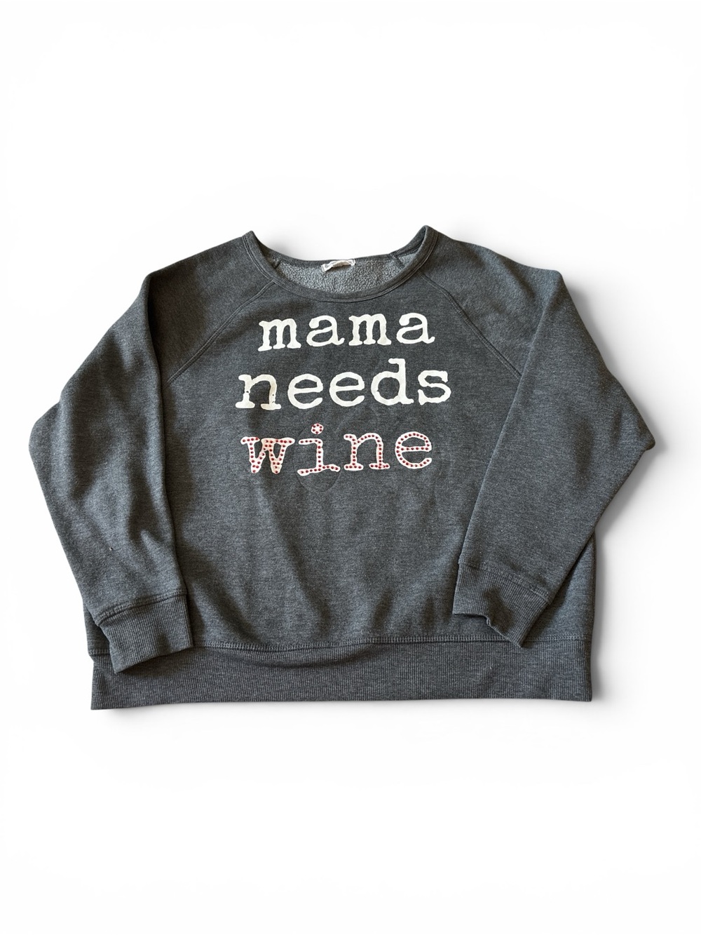 Grayson Threads Charcoal mama needs wine Graphic Sweatshirt